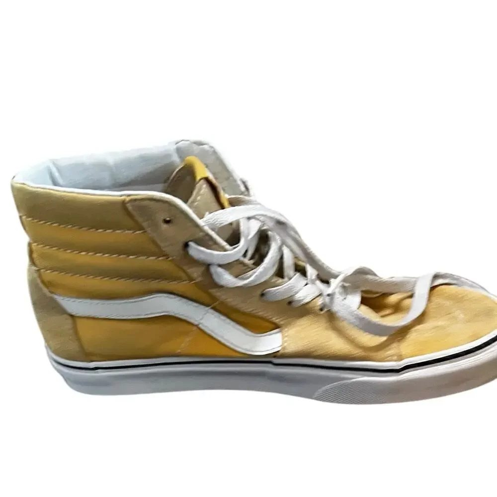 VANS Men’s Mustard Yellow Hi Top Suede & canvas SK8 Old Skool Size 6.5